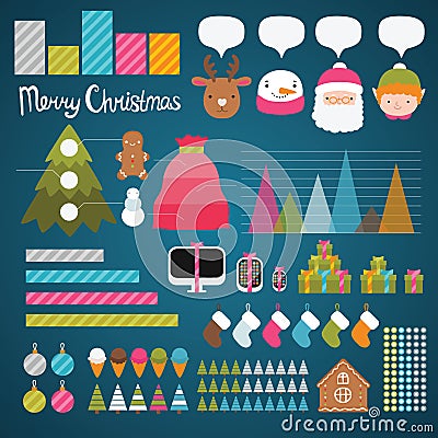 Christmas infographics Vector Illustration