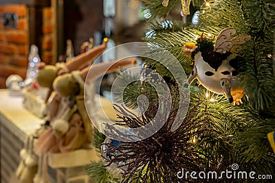 Christmas interiors. This collection captures the joy and playfulness of the season with images of creatively adorned Stock Photo