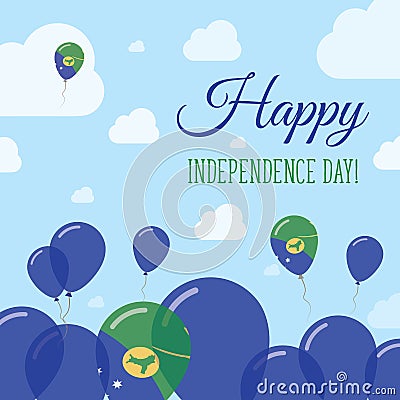 Christmas Island Independence Day Flat Patriotic. Vector Illustration