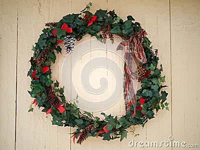 Christmas ivy wreath Stock Photo