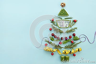 Christmas january diet concept Stock Photo