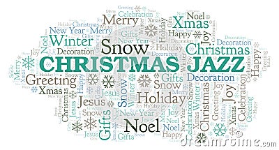 Christmas Jazz word cloud Stock Photo