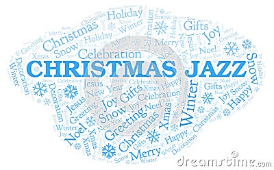 Christmas Jazz word cloud Stock Photo