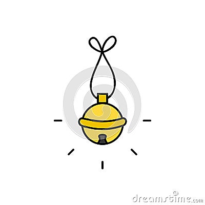Christmas jingle bell vector illustration icon Vector Illustration