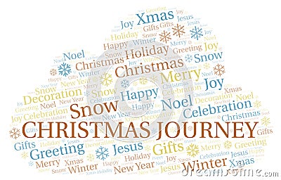 Christmas Journey word cloud Stock Photo