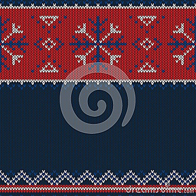 Christmas knitted pattern. Winter geometric seamless pattern. De Vector Illustration