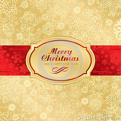 Christmas label background (vector) Vector Illustration