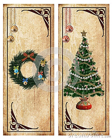 Christmas labels Stock Photo
