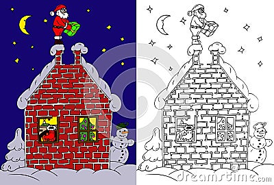 Christmas labyrinth Cartoon Illustration