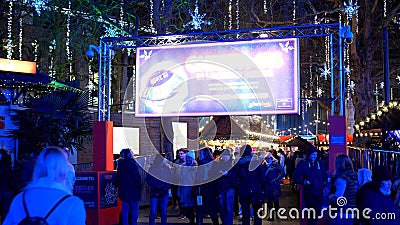 Christmas Leicester Square main entrance - LONDON, ENGLAND - DECEMBER 10, 2019 Editorial Stock Photo