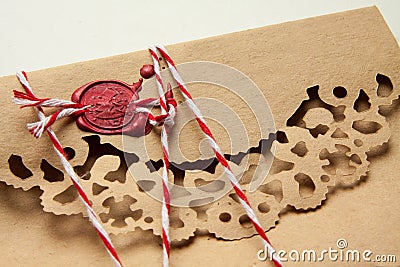 Christmas letter stamp Stock Photo