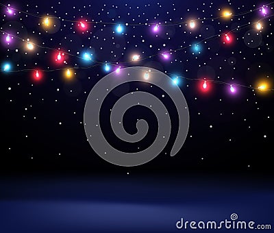 Christmas light background Vector Illustration