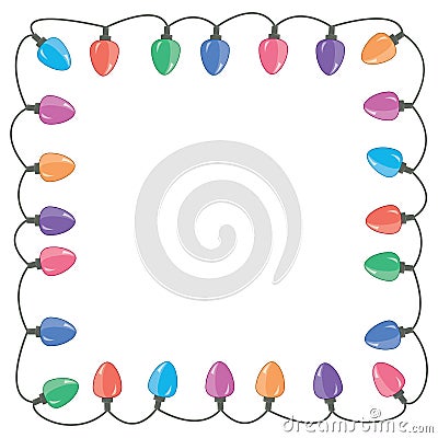 vector Christmas light lamps Vector Illustration