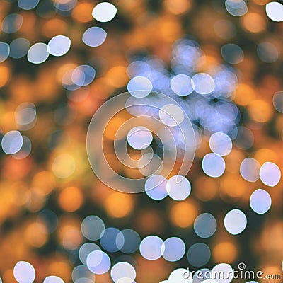 Christmas lights. Abstract colorful background with Christmas decoration. Bokeh - defocused. Stock Photo