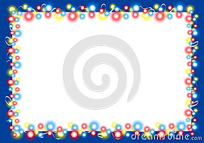 Christmas Lights Border Frame 2 Stock Photo