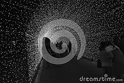 Christmas lights on display during Christmas season.The themes are very creative. Editorial Stock Photo