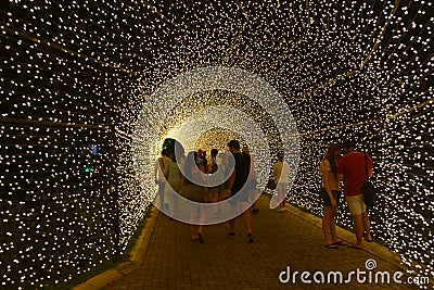 Christmas lights on display during Christmas season.The themes are very creative. Editorial Stock Photo