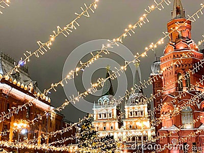 Christmas lights and holydays Stock Photo