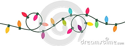 Christmas lights isolated Vector Illustration