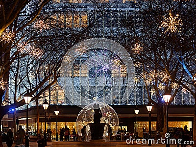 Christmas lights at Sloan Square, London, UK Editorial Stock Photo