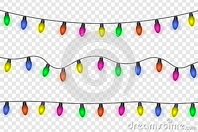 Christmas lights Vector illustration Vector Illustration