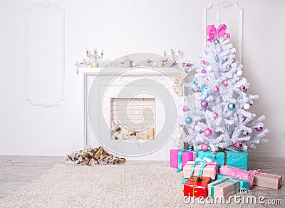 Christmas living room Stock Photo