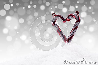 Christmas love on defocused lights background Stock Photo