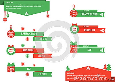 Christmas Lower Thirds Vector Illustration