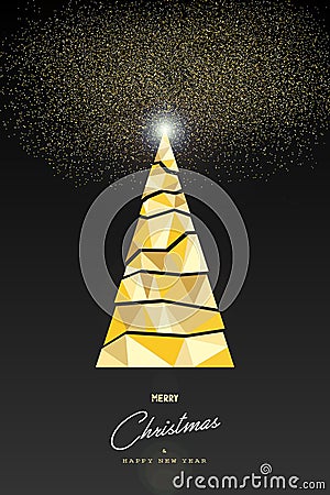 Christmas luxury gold greeting card Stock Photo