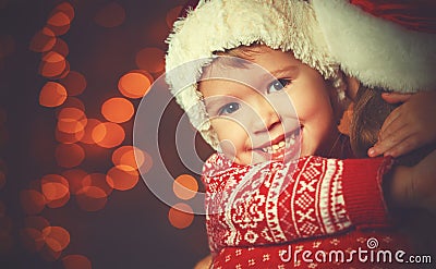 Christmas magic happy family mother and child Stock Photo