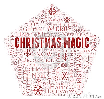 Christmas Magic word cloud Stock Photo