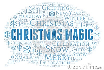 Christmas Magic word cloud Stock Photo