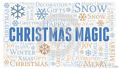 Christmas Magic word cloud Stock Photo