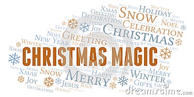 Christmas Magic word cloud Stock Photo