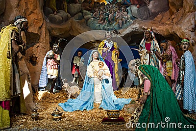 Christmas manger scene Stock Photo