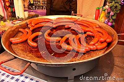 Christmas market in Budapest, Hungary Stock Photo