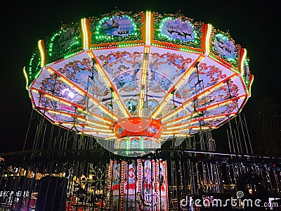 Christmas Market at George Square Glasgow Scotland Stock Photo