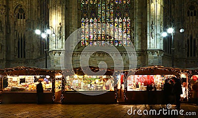 Christmas market in Milan Editorial Stock Photo