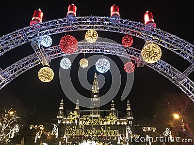 Christmas market in Vienna, Austria Stock Photo