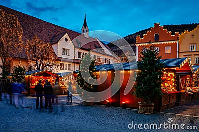 Christmas Market in Vipiteno, Bolzano, Trentino Alto Adige, Italy Stock Photo