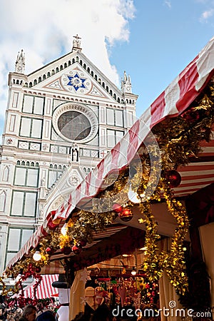 Christmas Markets in Florence Editorial Stock Photo