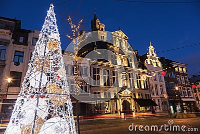 Christmas in Mechelen Stock Photo