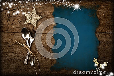 Christmas menu background Stock Photo