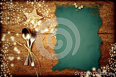 Christmas menu background Stock Photo