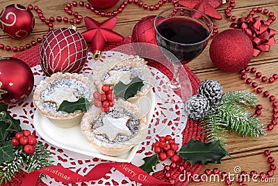 Christmas Mince Pie Cakes Stock Photo