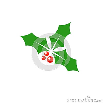 Christmas mistletoe icon Stock Photo