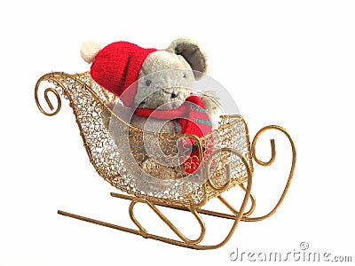 Christmas Mouse Stock Photo