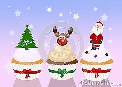 Christmas muffin Cartoon Illustration