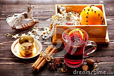 Christmas mulled wine Stock Photo