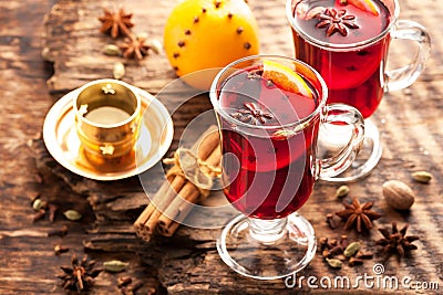 Christmas mulled wine Stock Photo